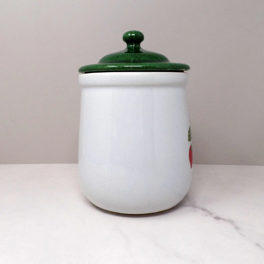 Vintage McCoy Strawberry Country Canister, Small #135 (1980s)
